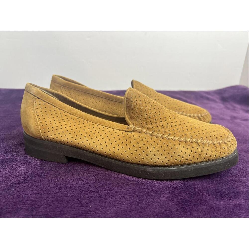 STUART WEITZMAN Brown Shoes Loafer Flats Size 8 - Made In Spain - Very Expensive